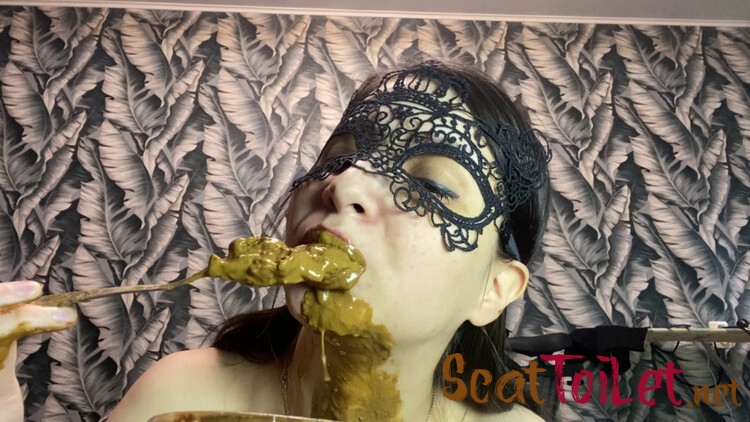 PooGirl - poop a full container eat shit with a fork and vomit [MPEG-4]