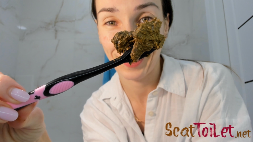 let's brush my teeth with poop paste with OksiLove [MPEG-4]