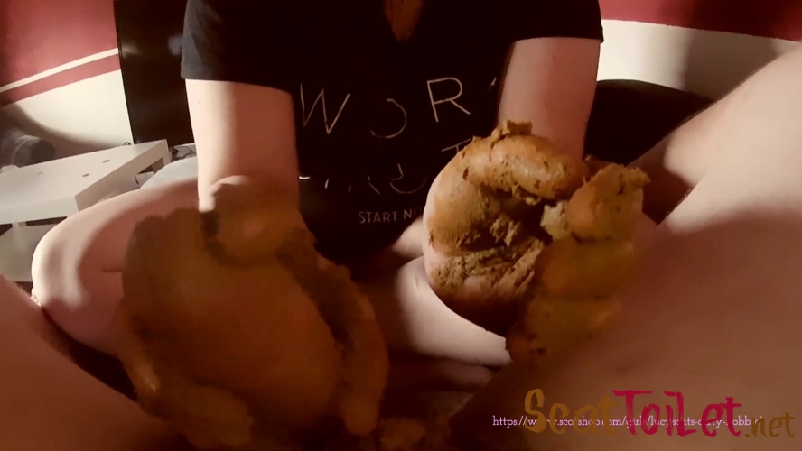 Lingerie poop ends in tasting shit smeared dick [MPEG-4]