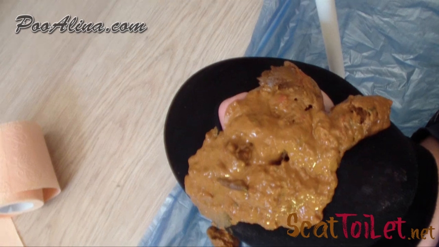 pooping in mouth toilet slave after vodka and vegetable stew with meat with Alina [MPEG-4]